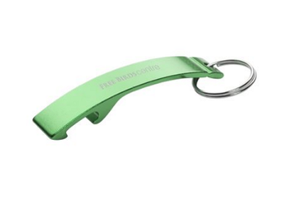 Sleutelhanger aluminium opener groen