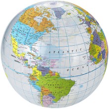 Wereld strandbal Ø 25 cm