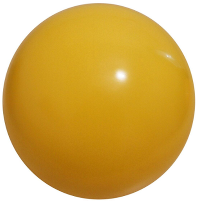 Kunststof bal Ø 10 cm geel