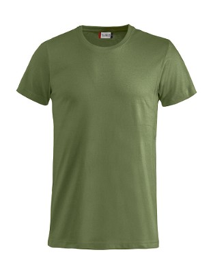 Basic T-shirt legergroen
