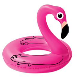 Grote opblaasbare flamingo
